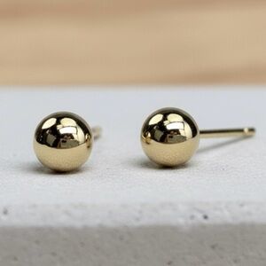 Elegant 5mm Gold Filled Ball Stud Earrings